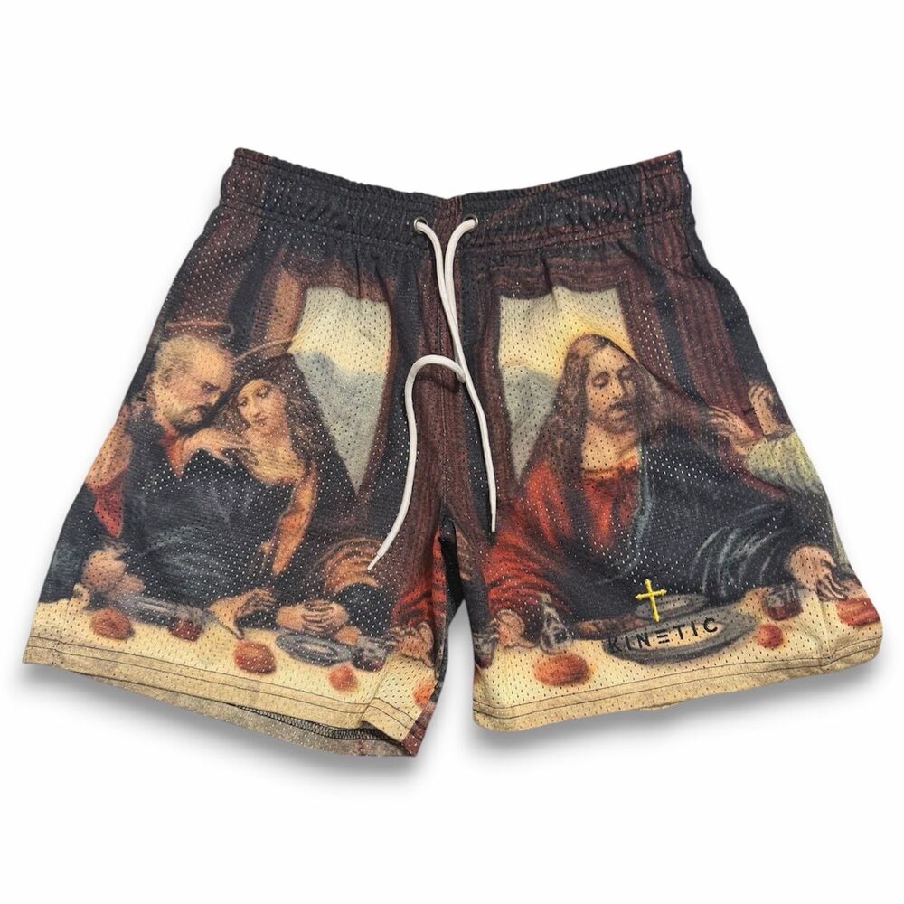 Kinetic Kings Last Supper Fundamental Mesh Shorts | Size Small | EUC